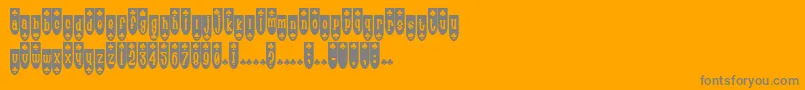 Czcionka PopuluxeBlub – szare czcionki na pomarańczowym tle