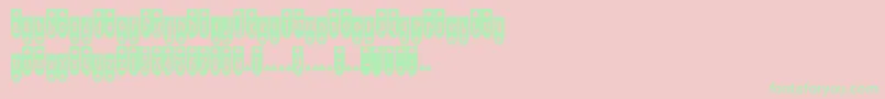 PopuluxeBlub-fontti – vihreät fontit vaaleanpunaisella taustalla