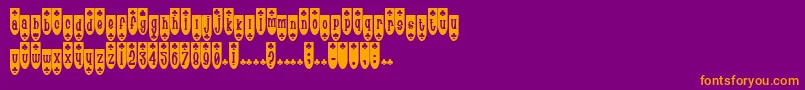 Czcionka PopuluxeBlub – pomarańczowe czcionki na fioletowym tle