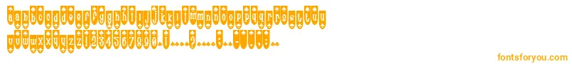 PopuluxeBlub-Schriftart – Orangefarbene Schriften auf weißem Hintergrund