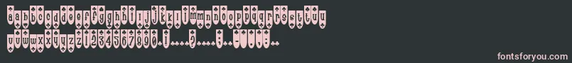 フォントPopuluxeBlub – 黒い背景にピンクのフォント