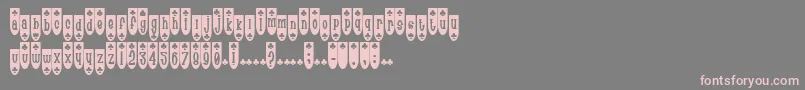 フォントPopuluxeBlub – 灰色の背景にピンクのフォント