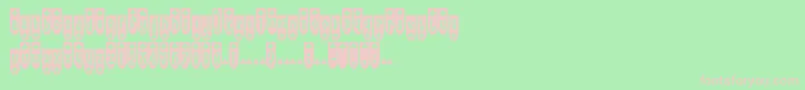 PopuluxeBlub-fontti – vaaleanpunaiset fontit vihreällä taustalla