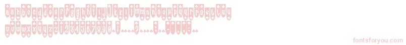 Шрифт PopuluxeBlub – розовые шрифты на белом фоне