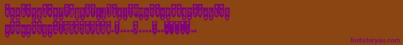 PopuluxeBlub-fontti – violetit fontit ruskealla taustalla