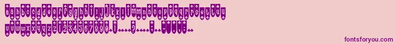 PopuluxeBlub-fontti – violetit fontit vaaleanpunaisella taustalla