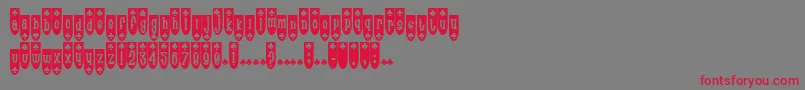 フォントPopuluxeBlub – 赤い文字の灰色の背景