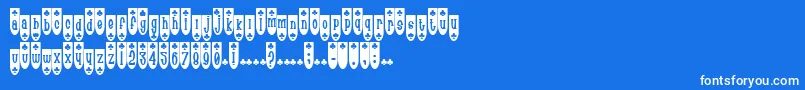 Шрифт PopuluxeBlub – белые шрифты на синем фоне