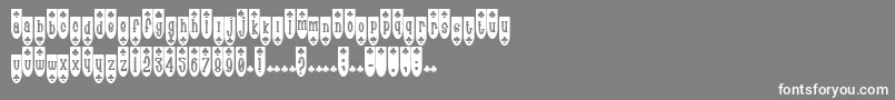 PopuluxeBlub-Schriftart – Weiße Schriften auf grauem Hintergrund