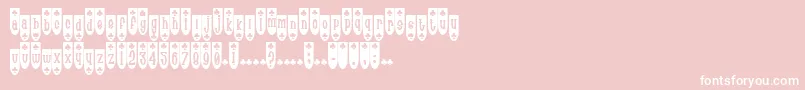 Czcionka PopuluxeBlub – białe czcionki na różowym tle