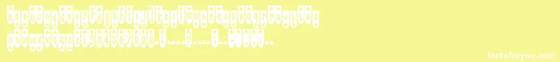 フォントPopuluxeBlub – 黄色い背景に白い文字