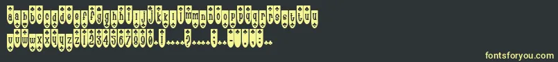 Шрифт PopuluxeBlub – жёлтые шрифты на чёрном фоне