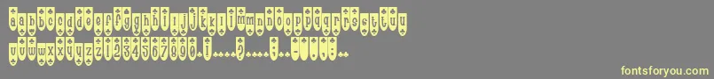 PopuluxeBlub-fontti – keltaiset fontit harmaalla taustalla