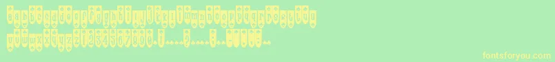 Czcionka PopuluxeBlub – żółte czcionki na zielonym tle