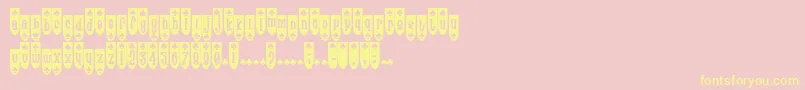 Шрифт PopuluxeBlub – жёлтые шрифты на розовом фоне
