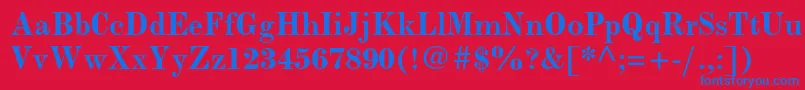 ModernmtstdBold Font – Blue Fonts on Red Background