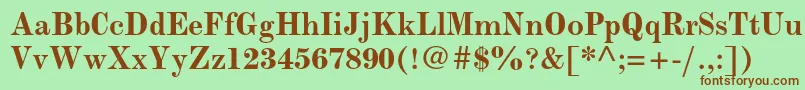 ModernmtstdBold Font – Brown Fonts on Green Background