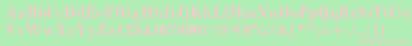 ModernmtstdBold Font – Pink Fonts on Green Background