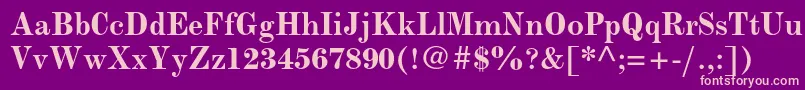 ModernmtstdBold Font – Pink Fonts on Purple Background