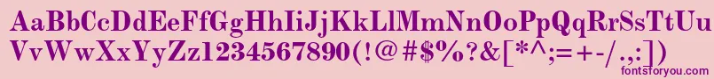ModernmtstdBold Font – Purple Fonts on Pink Background
