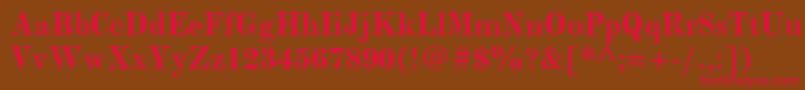 ModernmtstdBold Font – Red Fonts on Brown Background
