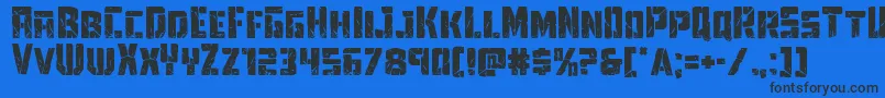 Towerruins Font – Black Fonts on Blue Background