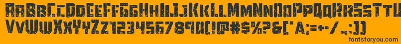 Towerruins Font – Black Fonts on Orange Background