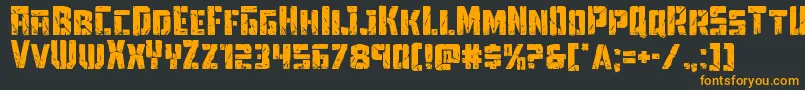 Towerruins Font – Orange Fonts on Black Background