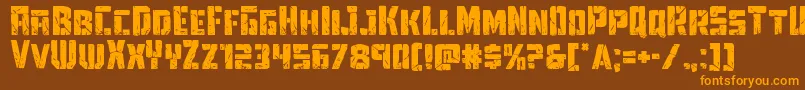 Towerruins Font – Orange Fonts on Brown Background