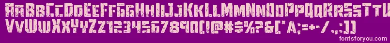 Towerruins Font – Pink Fonts on Purple Background