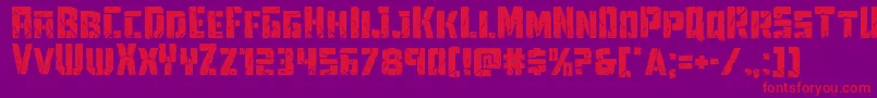 Towerruins Font – Red Fonts on Purple Background