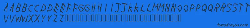 Шрифт Withmywoes – чёрные шрифты на синем фоне