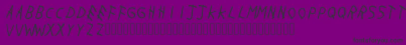 フォントWithmywoes – 紫の背景に黒い文字