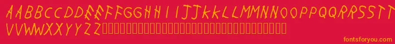 Withmywoes Font – Orange Fonts on Red Background