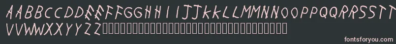 Withmywoes-fontti – vaaleanpunaiset fontit mustalla taustalla