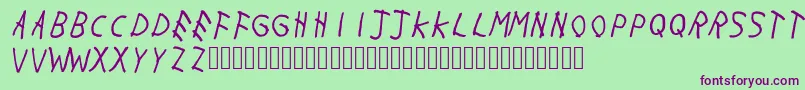 Withmywoes Font – Purple Fonts on Green Background