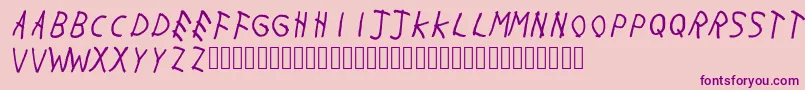 Withmywoes Font – Purple Fonts on Pink Background