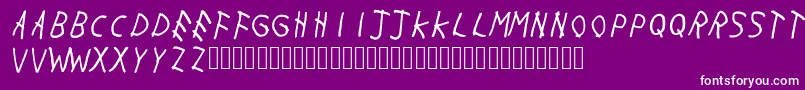Fonte Withmywoes – fontes brancas em um fundo violeta
