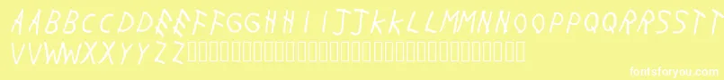 フォントWithmywoes – 黄色い背景に白い文字
