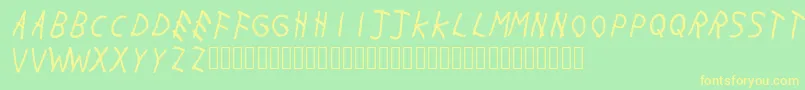 Withmywoes Font – Yellow Fonts on Green Background