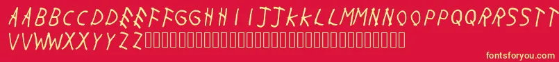 Withmywoes Font – Yellow Fonts on Red Background