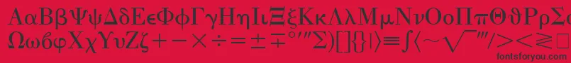 EisagoGreekSsiフォントについての詳細 フォントEisagoGreekSsi – 赤い背景に黒い文字