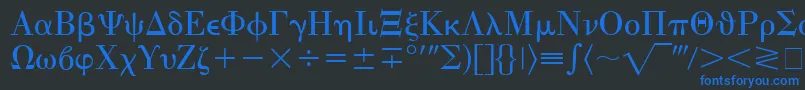 More about EisagoGreekSsi Font EisagoGreekSsi Font – Blue Fonts on Black Background