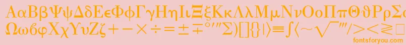 EisagoGreekSsi Font – Orange Fonts on Pink Background