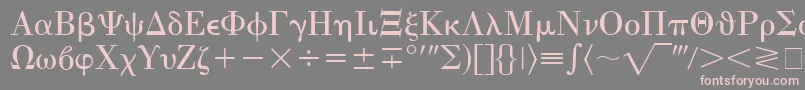 EisagoGreekSsi Font – Pink Fonts on Gray Background