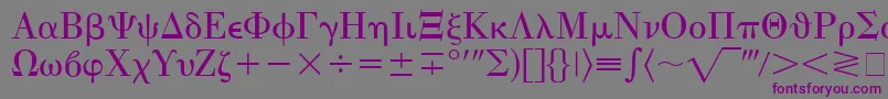 EisagoGreekSsi Font – Purple Fonts on Gray Background