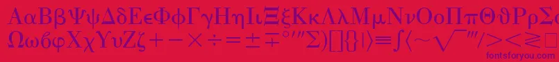 fuente EisagoGreekSsi – Fuentes Moradas Sobre Fondo Rojo
