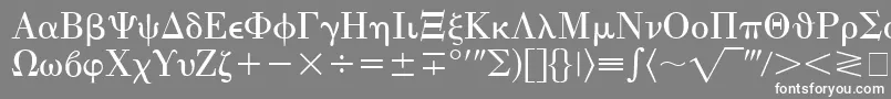 EisagoGreekSsi Font – White Fonts on Gray Background