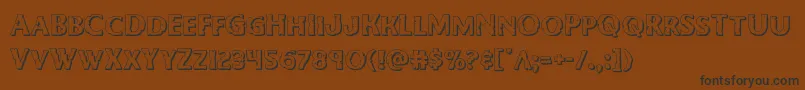 Bodyswipers3D Font – Black Fonts on Brown Background
