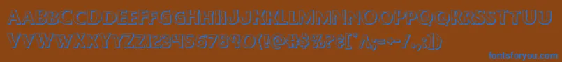 Bodyswipers3D Font – Blue Fonts on Brown Background
